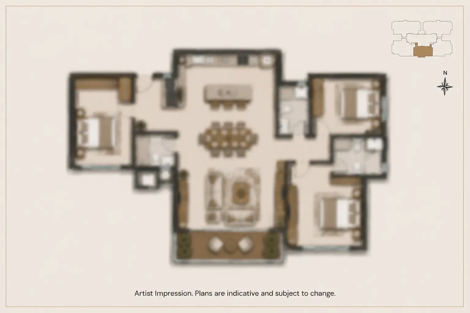 3 BHK Floor Plan